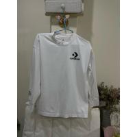 ราคา เสื้อแขนยาวคอนเวิร์ส converse แขนไซส์ m หญิงชายใส่ได้หมด ขาว (25767861560)
