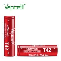 ราคา ถ่านชาร์จVapcell INR21700 T42 สีแดง 4200mAh 3.7V ของแท้เช็คโค๊ดได้ (13681040382)