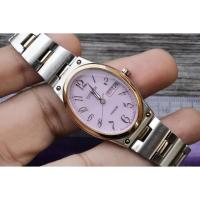 ราคา นาฬิกา Vintage มือสองญี่ปุ่น Citizen Wicca Solar Pink Dial ผู้หญิง ระบบ Quartz รูปไข่ 26mm ใช้งานได้ปกติ (29318159061)