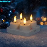 ราคา RIDGE 4/6/8/12 ชิ้นไฟเทียน LED คริสต์มาส, ชาร์จชาสีเหลืองอบอุ่น, ไฟบรรยากาศไฟตกแต่ง Flameless รีโมทคอนโทรลโคมไฟเทียนงานแต่งงาน (57502691354)