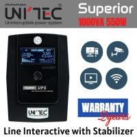 ราคา Unitec UPS เครื่องสำรองไฟ Superior 1000VA/550W Line interactive with stabilizer 2 years warranty (47002311306)
