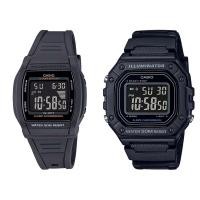 ราคา Casio Standard นาฬิกาข้อมือ สายเรซิน รุ่น W-201,W-201-1,W-201-1B,W-218,W-218H,W-218H-1B (20479632730)