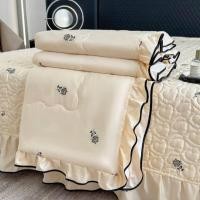 ราคา Van su shop - ผ้าปูที่นอนผ้าไหมโรแมนติกมีระบาย (54651376059)