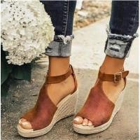 ราคา รองเท้าแตะส้นเตารีดฟาง (49253947808)