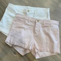 ราคา กางเกงขาสั้น สีชมพู และขาว แบรนด์ H&M มือสอง แท้ (23870370058)