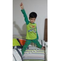 ราคา ชุดนอนเด็กแขนยาว ลายนินจาเต่า สีเขียว (83940803)
