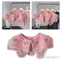 ราคา King ผ้าคลุมไหล่ คอปก ปักลายดอกไม้ สองชั้น สง่างาม สําหรับผู้หญิง (21195197628)