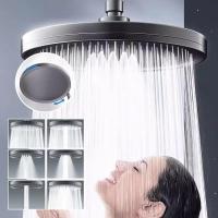 ราคา New 230mm Big Panel Showerhead 6 Mode Supercharge Rainfall Shower Head High Pressure Top Rain Shower Faucet Bathroom Acc (26312199899)