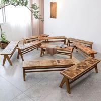 ราคา แนววินเทจ ไม้เอล์มเก่า ปาร์เก้ โต๊ะ โต๊ะข้างเตียงสำหรับห้องนอน ที่นั่งเปลี่ยนรองเท้าที่บ้าน โฮมสเตย์ เก้าอี้รับประทานอาห (57600735552)