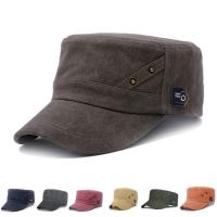 ราคา วินเทจหมวกแบนด้านบนทหารทหารผ่านมา ผู้ชายผู้หญิงหมวกเบสบอลหมวกลําลองหมวกกีฬากลางแจ้งหมวก (40520412302)
