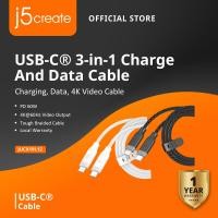 ราคา J5CREATE USB-C 10Gbps/60W สายชาร์จเร็ว Double-Braided นุ่มพิเศษ (JUCX19L12) (43718144552)