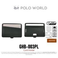 ราคา POLO WORLD GHB-003PL Card Holder กระเป๋าใส่บัตร การ์ดโฮลเดอร์ ทรงแนวนอน (42470962571)