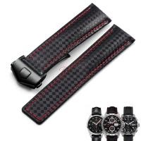 ราคา สายนาฬิกาข้อมือหนังแท้ 19 มม. 20 มม. 22 มม. 24 มม. สําหรับ Aquaracer 300 CARRERA F1 (25370600335)