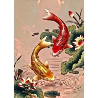 ราคา รูปโปสเตอร์ ปลาคาร์ฟ ไม่มีกรอบ ภาพมงคล เสริมฮวงจุ้ย ตกแต่งบ้าน ขนาด A3 (43558967942)