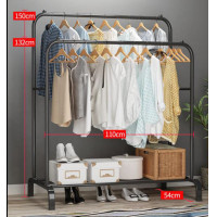 ราคา สินค้ามีประกันราวตากผ้า ราวเหล็ก ราวแขวนผ้า + ชั้นวางรองเท้า ราวแขวนอเนกประสงค์ ราวผ้า ราวตากผ้าแข็งแรงทนทาน (8220952379)