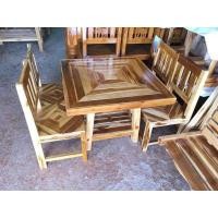 ราคา ชุดโต๊ะไม้สัก โต๊ะแมงมุมนั่งเล่นสี่เหลี่ยมไม้สัก ขนาด 78*78*54 ซม. เก้าอี้ขนาด กว้าง 33 ยาว 33 สูง 70 ซม. (18076563133)