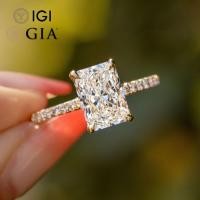 ราคา โรงงานที่กําหนดเอง Gia Igi ได้รับการรับรอง Vvs Cvd Lab Grown สร้างเพชร 10k 14k 18k Gold Radiant Cut แหวนหมั้น 1 2 3 Ct กะรัต (52002866929)