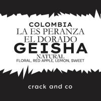 ราคา 100G | Colombia La Esperanza El Dorado Geisha Natural | Light Roast | crack and co | เมล็ดกาแฟคั่วอ่อน (25611250961)