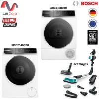 ราคา (BOSCH) เครื่องอบผ้า 9 kg รุ่น WQB245B0TH + เครื่องซักผ้า 10 kg รุ่น WGB254A0TH + เครื่องดูดฝุ่นไร้สาย รุ่น BCS71HYG3 (43026176795)