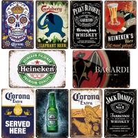 ราคา 2024 Corona Bacardi Vintage Beer Metal Plaque Sign Bar Home Wall Decor Signs Retro Metal Poster Tin Sign Man Cave Pub Kitchen Plates (5737169718)