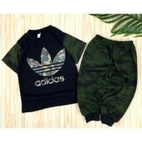 ราคา 6เดือน-10 ขวบชุดเซตเด็กผู้ชาย เสื้อ+กางเกง Adidas กางเกงลายทหาร เท่ห์ๆ ผ้าคอตตอน100% ใช้ได้ (5051971946)