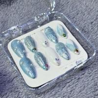 ราคา เล็บปลอม pcv สำเร็จรูป ลายทะเล โทนฟ้า น่ารัก (27787123842)