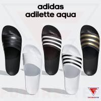ราคา รองเท้าแตะ ไม่ซับน้ำ adidas Adilette Aqua สีขาวล้วน ดำล้วน ใส่ได้ทั้งชายและหญิง (5319537917)