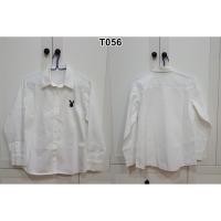 ราคา T056 เสื้อเชิ้ต Playboy สีขาว แขนยาว (มือสอง) (942426450)