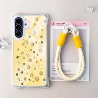 ราคา ล่าสุด Pale Yellow Star Anti-Fall Lanyard Case Samsung A56 5G A06 4G A55 A36 A13 A53 A15 A04S A52S A05S A16 4G 5G A14 A54 5Gพรีเมี่ยมAntishockปลอก (42626871297)