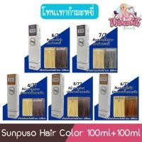 ราคา โทนเทากำมะหยี่ Sunpuso Hair Color 100ml+100ml ซันปุโซะ สีย้อมผม 100มล+100มล (6645447439)