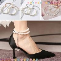 ราคา คูจิ รองเท้าส้นสูงสายรัดผูกปรับรองเท้าส้นสูงตกแต่งข้อเท้าโฮลดิ้งส้นสูงโซ่ข้อเท้ามุกโซ่ กําไลข้อเท้า รองเท้าส้นสูงโซ่ (26258045054)