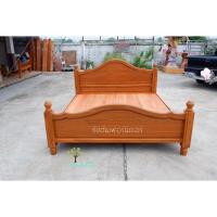 ราคา เตียงไม้สัก เตียงนอนหลุย 6 ฟุต เตียงนอนไม้สัก (23031535042)