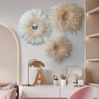 ราคา ตกแต่งแขวนสไตล์นอร์ดิก ขนนก สำหรับห้องนั่งเล่น ทางเข้า ห้องนอน แขวนผนัง ตกแต่งผนังดอกไม้ขนนกข้างเตียง ตกแต่งผนังสร้างสรรค์ (40600757673)