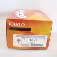 ราคา KASTO ( กล่อง ) สกรูยิงเมทัลชีทปลายสว่าน สกรูปลายสว่านเมทัลชีสมียาง หัวหกเหลี่ยม เบอร์ # 10 # 12 (14233888640)