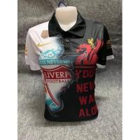 ราคา New เสื้อกีฬาผู้หญิง เสื้อบอลหญิง ทีมลิเวอร์พูล ขาว-ดำ คอปก Fee size 32-38 (6490884407)