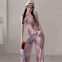 ราคา เสื้อเกาะอก+กางเกง ลายมัดย้อมทะเลห้ามพลาด ชุดเซ็ท2ชิ้นเสื้อ เกาะอกพร้อมกางเกงขายาวลายมัดย้อมงานสวยมาก (40173613193)