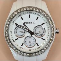 ราคา นาฬิกาข้อมือผู้หญิง Fossil Stella White Dial Crystal ES1967 (14218225532)
