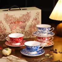 ราคา ชุดถ้วยกาแฟของขวัญแต่งงานดอกกุหลาบของที่ระลึกสไตล์ยุโรปถ้วยจานรองเซรามิกคู่คู่ถ้วยกล่องของขวัญระดับไฮเอนด์ (45653981540)