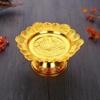 ราคา พานพลาสติก ขนาด 18.7 ซม. ลายดอกบัว ยกขอบกันของร่วง พานทรงกลีบบัว พานไหว้พระ วางหิ้งพระ (23877548348)