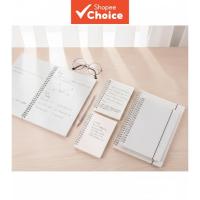 ราคา สมุดโน้ตสันเกลียว 80 แผ่น - เลือกขนาด A6, A5, B5, A4 - แบบ: กระดาษจุด, เส้นบรรทัด, เปล่า, กระดาษกราฟ (54000578385)
