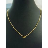 ราคา GemsArtJewelry/สร้อยคอทองคำแท้9K/ลายโซ่ฝรั่งกลาง/เปอร์เซ็นทอง37.5% (40213659297)