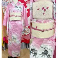 ราคา พร้อมส่ง Kimono กิโมโน สีชมพู มือสองของแท้จากญี่ปุ่น (24859747590)