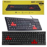 ราคา GAMING NUBWO NK15 USB KEYBOARD NK-15 QUIET สีดำ ปุ่มแดง คีย์บอร์ด แป้นพิมพ์ NK-015 RUBBER DOME EN/TH (27106003533)