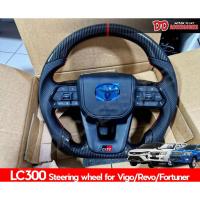 ราคา พวงมาลัย LC300 สำหรับ Vigo Revo Fortuner 2012 2015 2020 2024 ลายไม้ดำ Piano สี Carbon (47250880334)