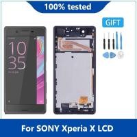 ราคา 5.0" Original LCD For SONY Xperia X F5121 F5122 LCD Display Touch Screen Digitizer Assembly Frame Replacement For S (19449101123)