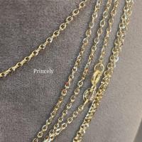 ราคา Princelyสร้อยคอทองคำแท้18เครุ่นโซ่2Colorนำเข้าจากอิตาลีของแท้100%มีบัตรรับประกัน (6179297440)