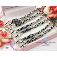 ราคา สร้อยคอเงินแท้ ห้อยพระ ลายปล้องอ้อยกลม (งานรมดำ) (งานไทย) : (รหัส MO0029) (677044465)