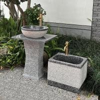 ราคา อ่างล้างหน้าหินธรรมชาติแบบบูรณาการกลางแจ้งชั้นยืนคอลัมน์อ่างล้างหน้าลานหินหยาบอ่างล้างหน้าหินอ่อน (53002813919)