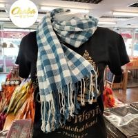 ราคา ️ ผ้าพันคอผ้าคราม ผ้าพันคอย้อมคราม งานผ้าฝ้ายทอมือ สินค้าไม่ได้แพคใส่กล่อง แพคเกจถุงแก้วใสธรรมดา (22077533968)