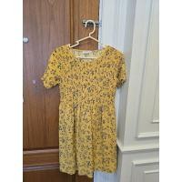 ราคา เดรสสั้น ลายดอกไม้ สีเหลือง Zara แท้size S มือสอง (26532911946)